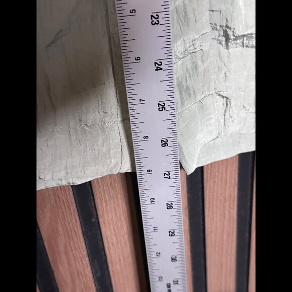 House of Harlow Pants Medium Womens Green Mint Paperbag Satin Straight High Rise - Picture 5 of 9